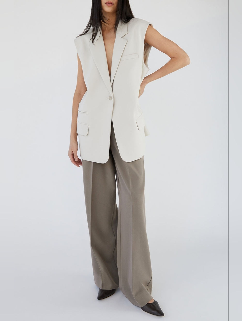 OAK + FORT Suiting Blazer Vest XS